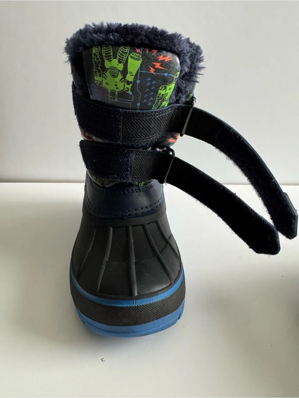 Kids Navy Blue Astronaut Winter Boots